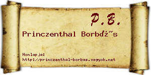 Princzenthal Borbás névjegykártya